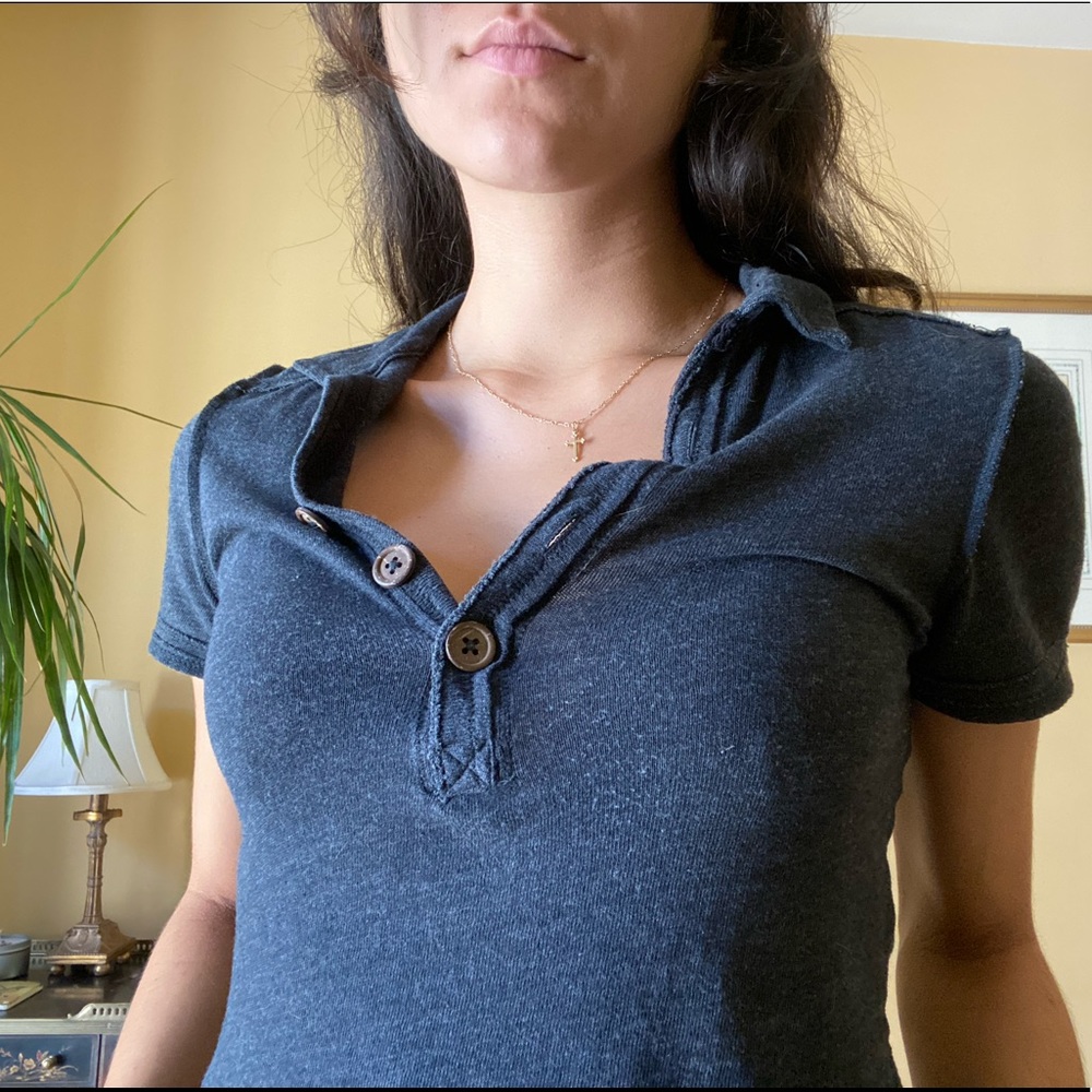 Button Down Collared Top - Picture 4 of 4